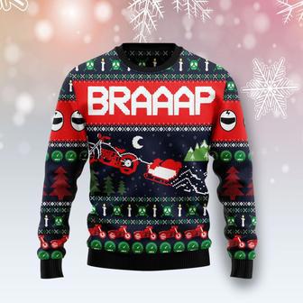 Motorbike Braaap Ugly Christmas Sweater | Favorety CA