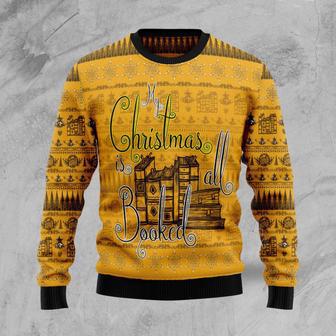 My Christmas Is All Booked Ugly Christmas Sweater | Favorety CA