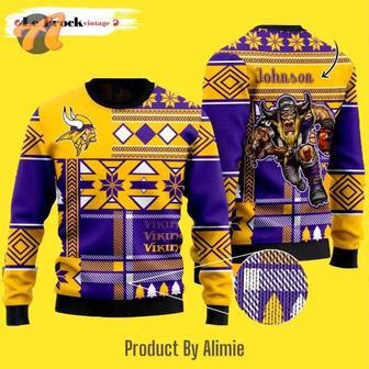 Name Minnesota Vikings Personalized Ugly Christmas Sweater, Jumpers | Favorety DE