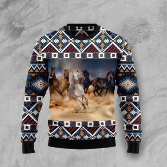 Native American Horses Ugly Christmas Sweater | Favorety UK