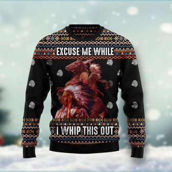 Native Excuse Me While I Whip This Out Ugly Christmas Sweater | Favorety