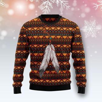 Native Feather Ugly Christmas Sweater | Favorety