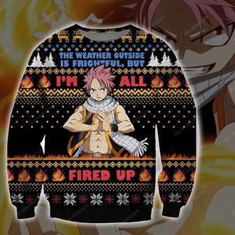 Natsu Dragneel Knitting Pattern Print Ugly Christmas Sweater | Favorety