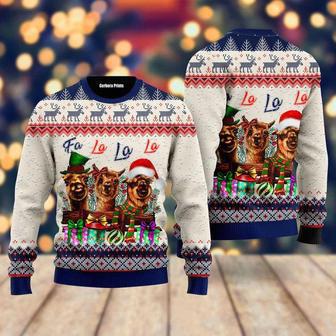 Naughty Llama Fa La La La Ugly Christmas Sweater For Men & Women | Favorety AU