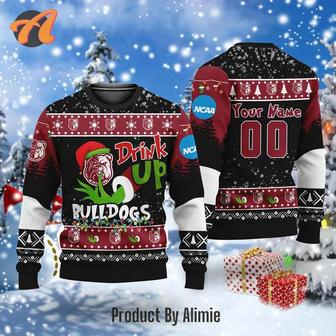 NCAA Grinch Drink Up Alabama A&M Bulldogs Custom Ugly Christmas Sweater, Jumpers | Favorety AU