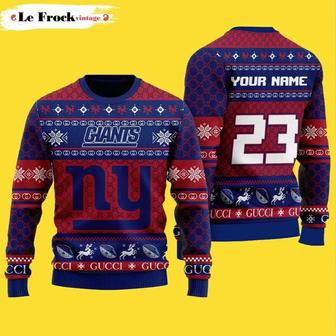 New York Giants Gucci New York Giants Custom Ugly Christmas Sweater, Jumpers | Favorety DE