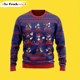 New York Giants Mickey Mouse New York Giants Custom Ugly Christmas Sweater | Favorety CA