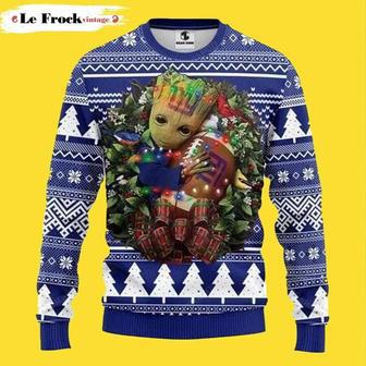 Nfl Groot Hug New York Giants Custom Ugly Christmas Sweater, Jumpers | Favorety DE