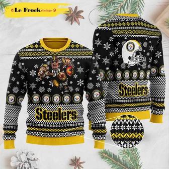 NFL Pittsburgh Steelers Player Rushing Custom Ugly Christmas Sweater, Jumpers | Favorety AU