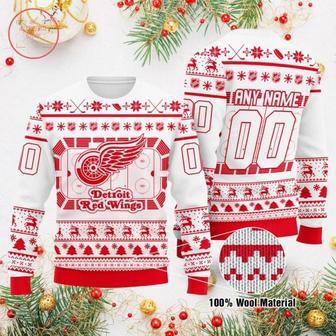 Nhl Detroit Red Wings Personalized Custom Ugly Christmas Sweater, Jumpers | Favorety UK