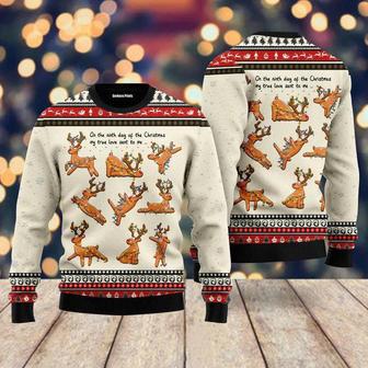 Nine Lazzies Sexy Reindeer Dancing Ugly Christmas Sweater For Men & Women | Favorety DE