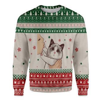 No Kiss Cat Meow Ugly Christmas Sweater | Favorety CA