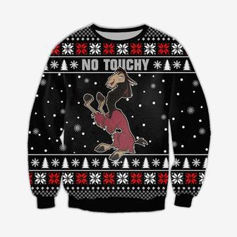 No Touchy Knitting Pattern Print Ugly Christmas Sweater | Favorety CA