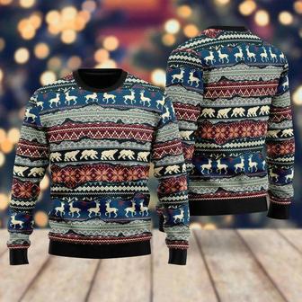 Nordic Style Fabric Patchwork Christmas Pattern Ugly Christmas Sweater For Men & Women | Favorety UK