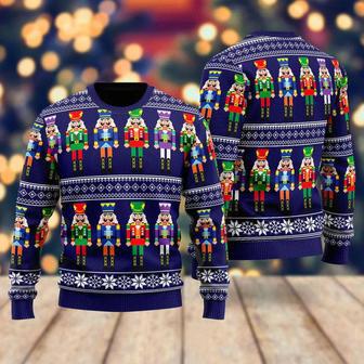 Nutcrackers Christmas Coming Pattern Ugly Christmas Sweater For Men & Women | Favorety UK