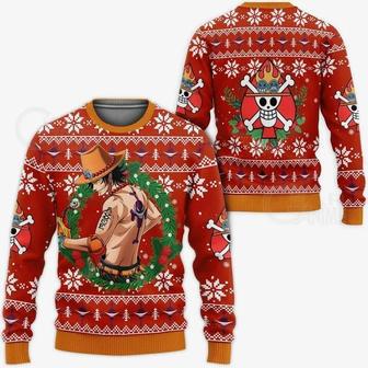 One Piece Anime Monkey D. Luffy Custom Ugly Christmas Sweater, Jumpers | Favorety AU