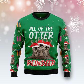 Otter Reindeer Face Ugly Christmas Sweater | Favorety DE