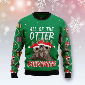 Otter Reindeer Ugly Christmas Sweater | Favorety CA