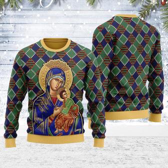 Our Lady of Perpetual Help Crowned Christmas Sweater | Favorety UK