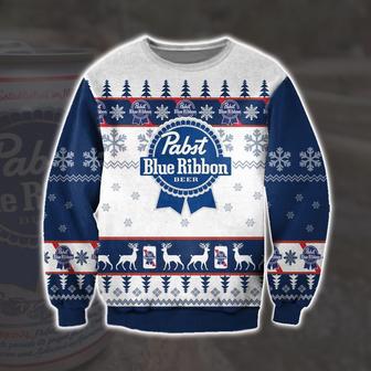 Pabst Blue Ribbon Beer Ugly Christmas Sweater | Favorety DE