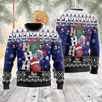 Pabst Blue Ribbon Ho Ho Ho Custom Ugly Christmas Sweater, Jumpers | Favorety AU