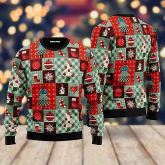 Patchwork Xmas Pattern Ugly Christmas Sweater For Men & Women | Favorety