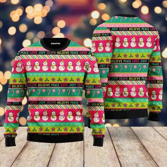 Peace Love Hippie Santa Claus Ugly Christmas Sweater For Men & Women | Favorety DE