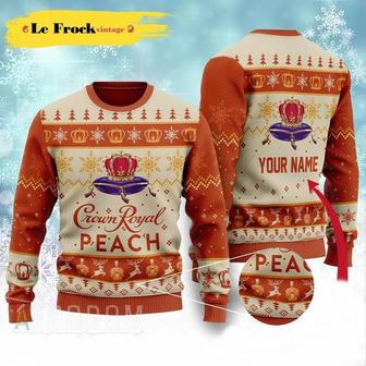 Peach Crown Royal Custom Ugly Christmas Sweater, Jumpers | Favorety DE