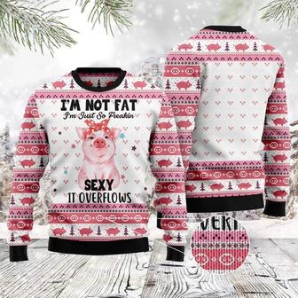 Pig Girl Ugly Christmas Sweater, Jumper I’m Not Fat I’m Freakin Sexy | Favorety