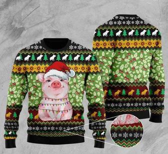 Piggy With Christmas Light Ugly Christmas Sweater | Favorety AU