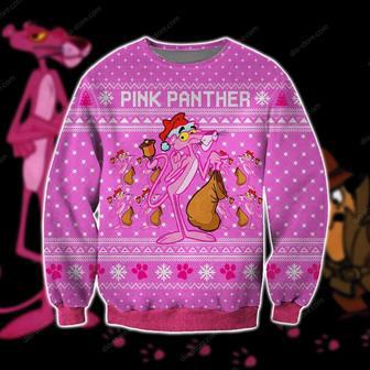 Pink Panther Knitting Pattern Print Ugly Christmas Sweater | Favorety