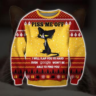 Piss Me Off Print Ugly Christmas Sweater | Favorety CA