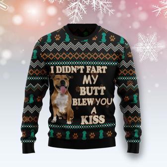 Pit Bull A Kiss Ugly Christmas Sweater | Favorety AU