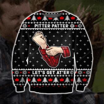 Pittter Patter Knitting Pattern Print Ugly Christmas Sweater | Favorety DE