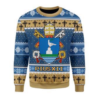 Pius XII Coat Of Arms Christmas Sweater | Favorety UK