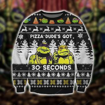 Pizza Dude'S Got 30 Seconds Knitting Pattern Print Ugly Christmas Sweater | Favorety CA