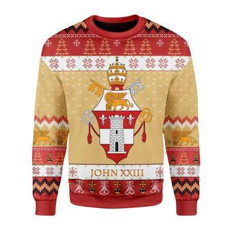 Pope John XXIII Coat Of Arms Christmas Sweater | Favorety CA