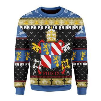 Pope Pius IX Coat Of Arms Christmas Sweater | Favorety DE