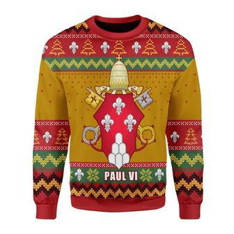 Pope Pope Paul VI Coat Of Arms Christmas Sweater | Favorety