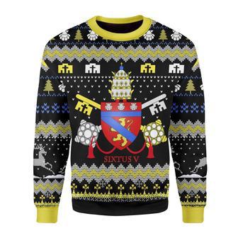 Pope Sixtus V Coat Of Arms Christmas Sweater | Favorety CA