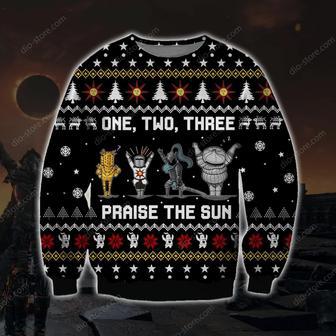 Praise The Sun Knitting Pattern Print Ugly Christmas Sweater | Favorety AU