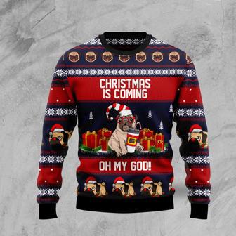 Pug Christmas Is Coming Ugly Christmas Sweater | Favorety DE