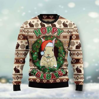 Rabbit Happy Holidays Ugly Christmas Sweater | Favorety DE