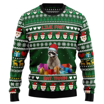Raccoon Unisex Christmas Sweatshirt for Men & Women , Pullover Sweater Crewneck Long Sleeve Top - Thegiftio UK