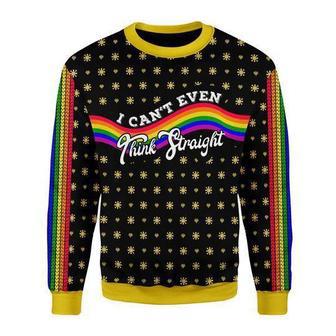 Rainbow LGBT Flag Ugly Christmas Sweater | Favorety