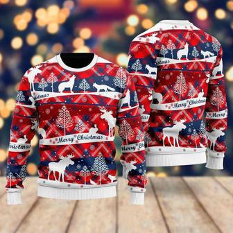 Red Blue Light Up Christmas Ugly Christmas Sweater For Men & Women | Favorety AU