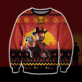 Red Dead Redemption Print Ugly Christmas Sweater | Favorety