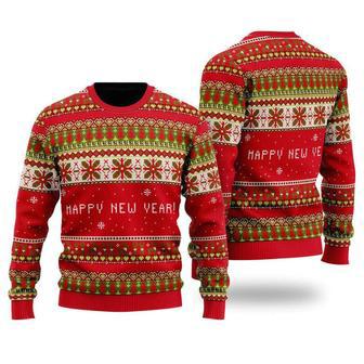 Red Xmas Wonderful Party Pattern Ugly Christmas Sweater For Men & Women | Favorety