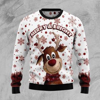 Reindeer Merry Bright Ugly Christmas Sweater | Favorety CA