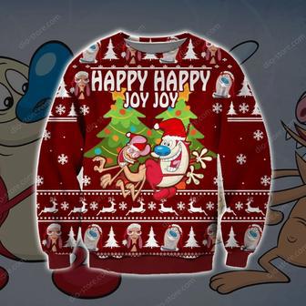 Ren And Stimpy Knitting Pattern Print Ugly Christmas Sweater | Favorety CA